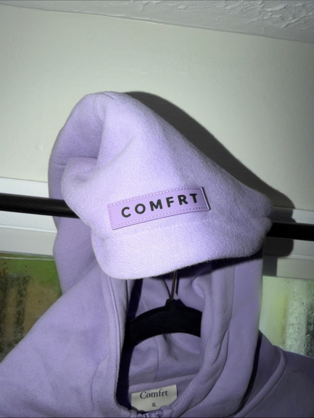 Comfrt Pastel Edit Lavender Full Zip Hoodie XL NWOT Oversized - Picture 3 of 6